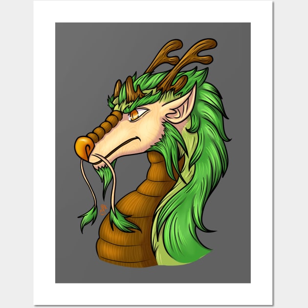 Year of the Wood Dragon wordless vers Wall Art by Bluekittie